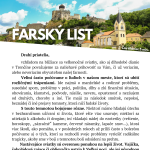 Farský list všetkým obyvateľom farnosti Trenčín